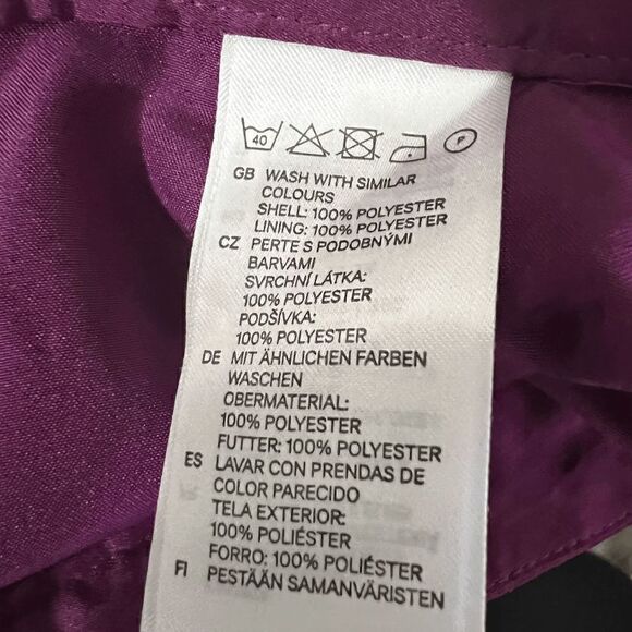 H&M Ruffle Mini Skirt Purple Satin Size 2 - Picture 6 of 8